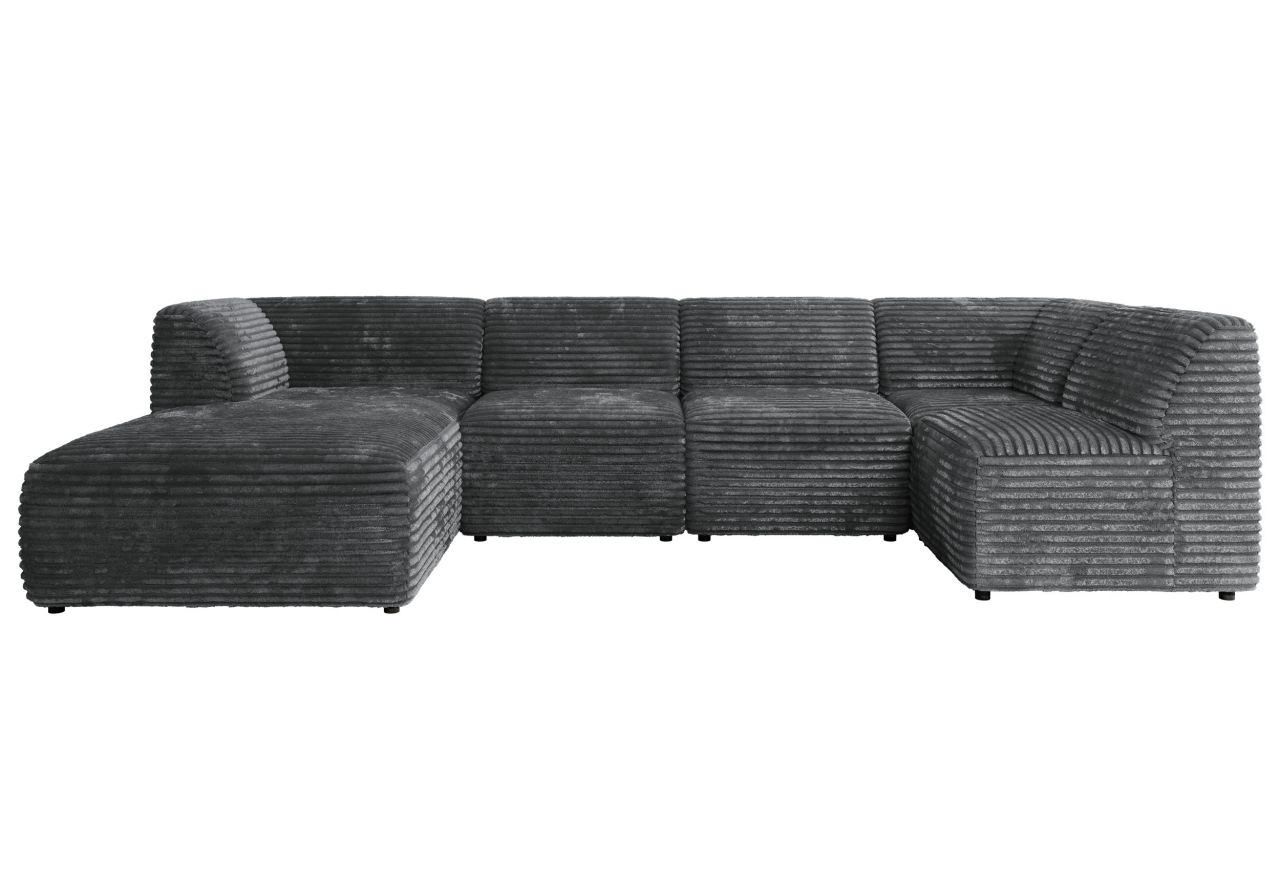 Narożnik MODARO U 6M - strona lewa - szary, sztruks