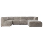 Narożnik MODARO U 6M - strona prawa - jasnoszary, plusz