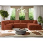 Narożnik MODARO U 6M - strona prawa - pomarańczowy, plusz