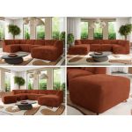 Narożnik MODARO U 6M - strona prawa - pomarańczowy, plusz