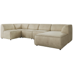 Narożnik MODARO U 6M - strona prawa - beżowy, welwet