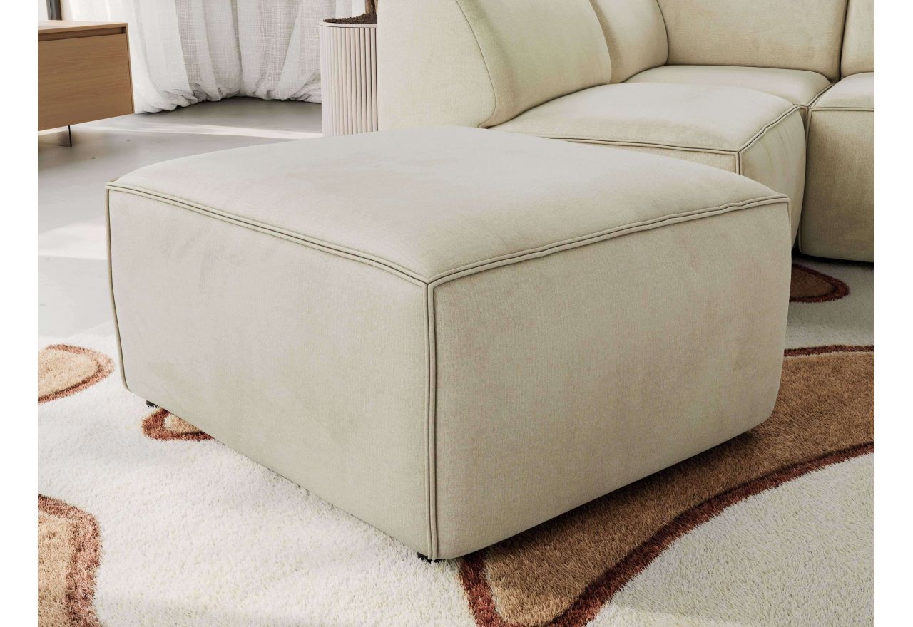 Narożnik MODARO U 6M - strona prawa - beżowy, welwet