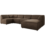Narożnik MODARO U 6M - strona prawa - brązowy, welwet