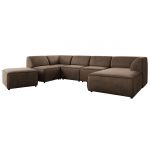 Narożnik MODARO U 6M - strona prawa - brązowy, welwet