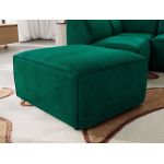 Narożnik MODARO U 6M - strona prawa - ciemnozielony, welwet