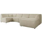 Narożnik MODARO U 6M - strona prawa - kremowy, struktura