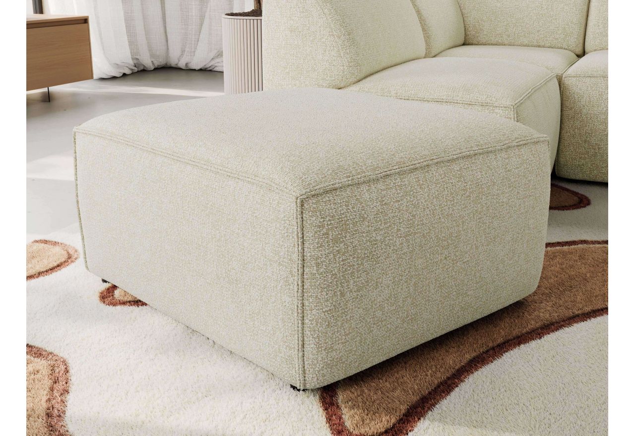 Narożnik MODARO U 6M - strona prawa - kremowy, struktura