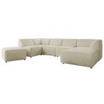 Narożnik MODARO U 6M - strona prawa - kremowy, struktura