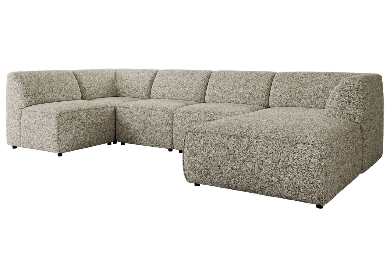 Narożnik MODARO U 6M - strona prawa - beżowy, struktura