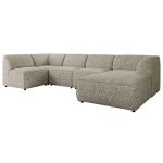 Narożnik MODARO U 6M - strona prawa - beżowy, struktura