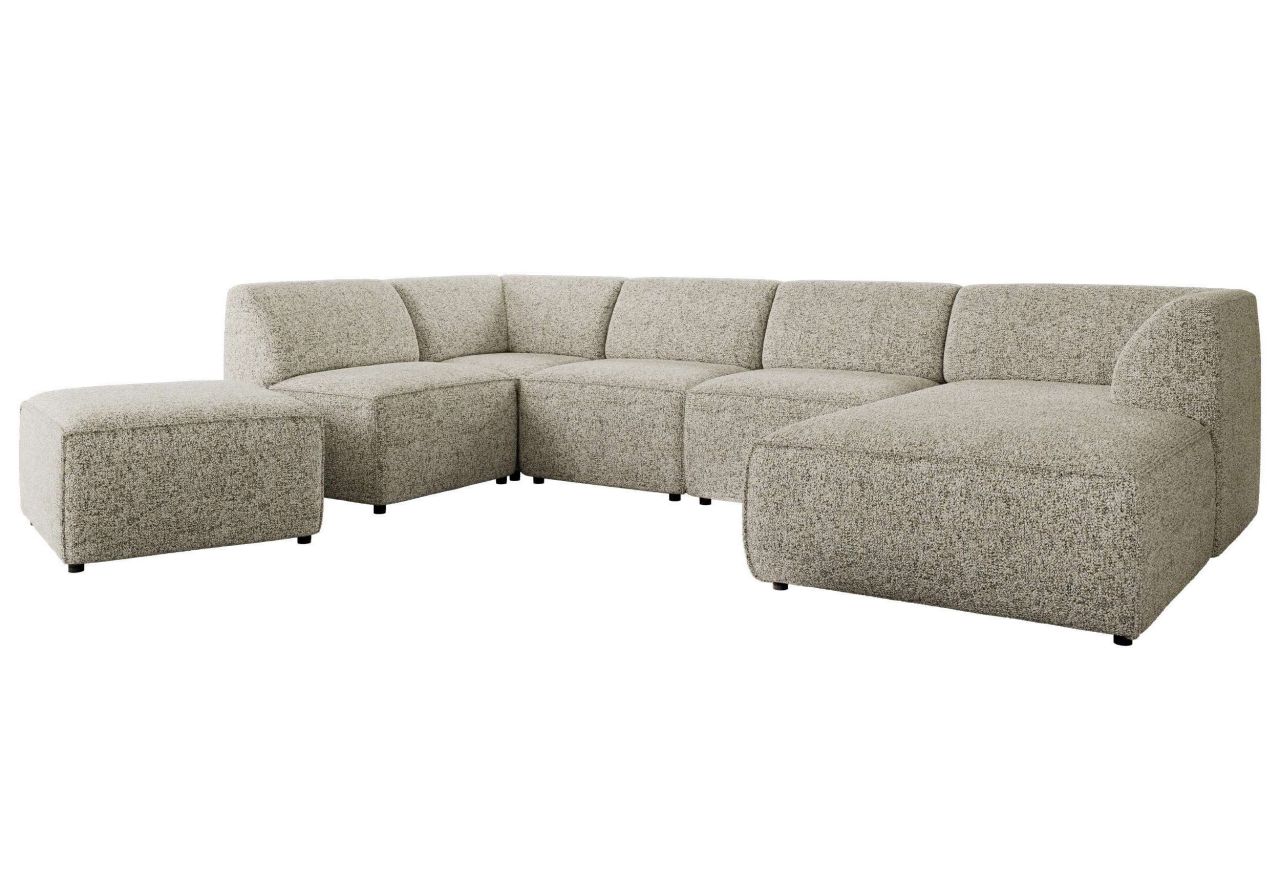 Narożnik MODARO U 6M - strona prawa - beżowy, struktura