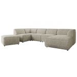 Narożnik MODARO U 6M - strona prawa - beżowy, struktura