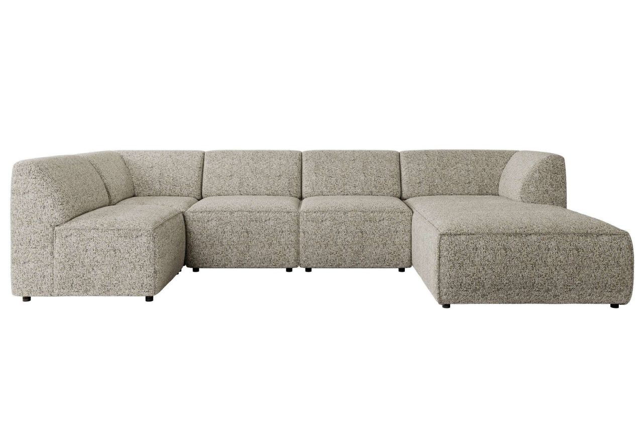 Narożnik MODARO U 6M - strona prawa - beżowy, struktura