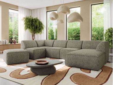 Narożnik MODARO U 6M - strona prawa - szary, struktura