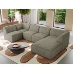 Narożnik MODARO U 6M - strona prawa - szary, struktura