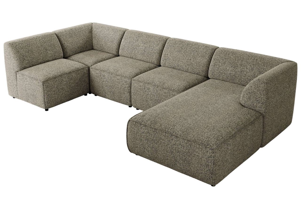 Narożnik MODARO U 6M - strona prawa - szary, struktura