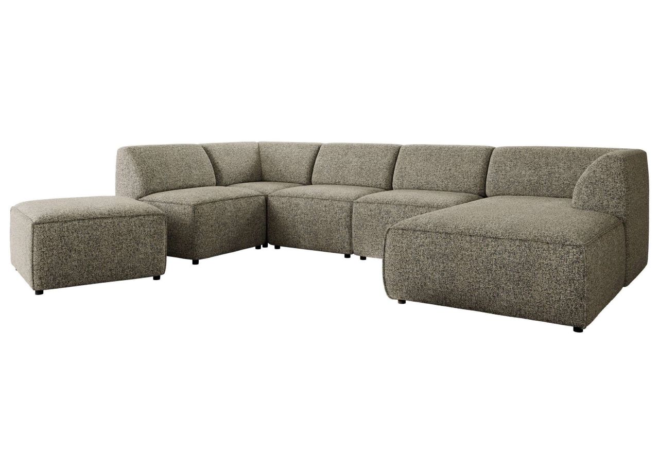 Narożnik MODARO U 6M - strona prawa - szary, struktura