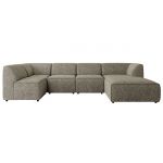 Narożnik MODARO U 6M - strona prawa - szary, struktura