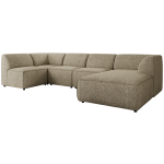 Narożnik MODARO U 6M - strona prawa - ciemnobeżowy, struktura