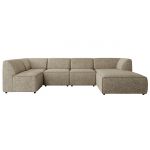 Narożnik MODARO U 6M - strona prawa - ciemnobeżowy, struktura