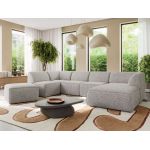 Narożnik MODARO U 6M - strona prawa - jasnoszary, struktura