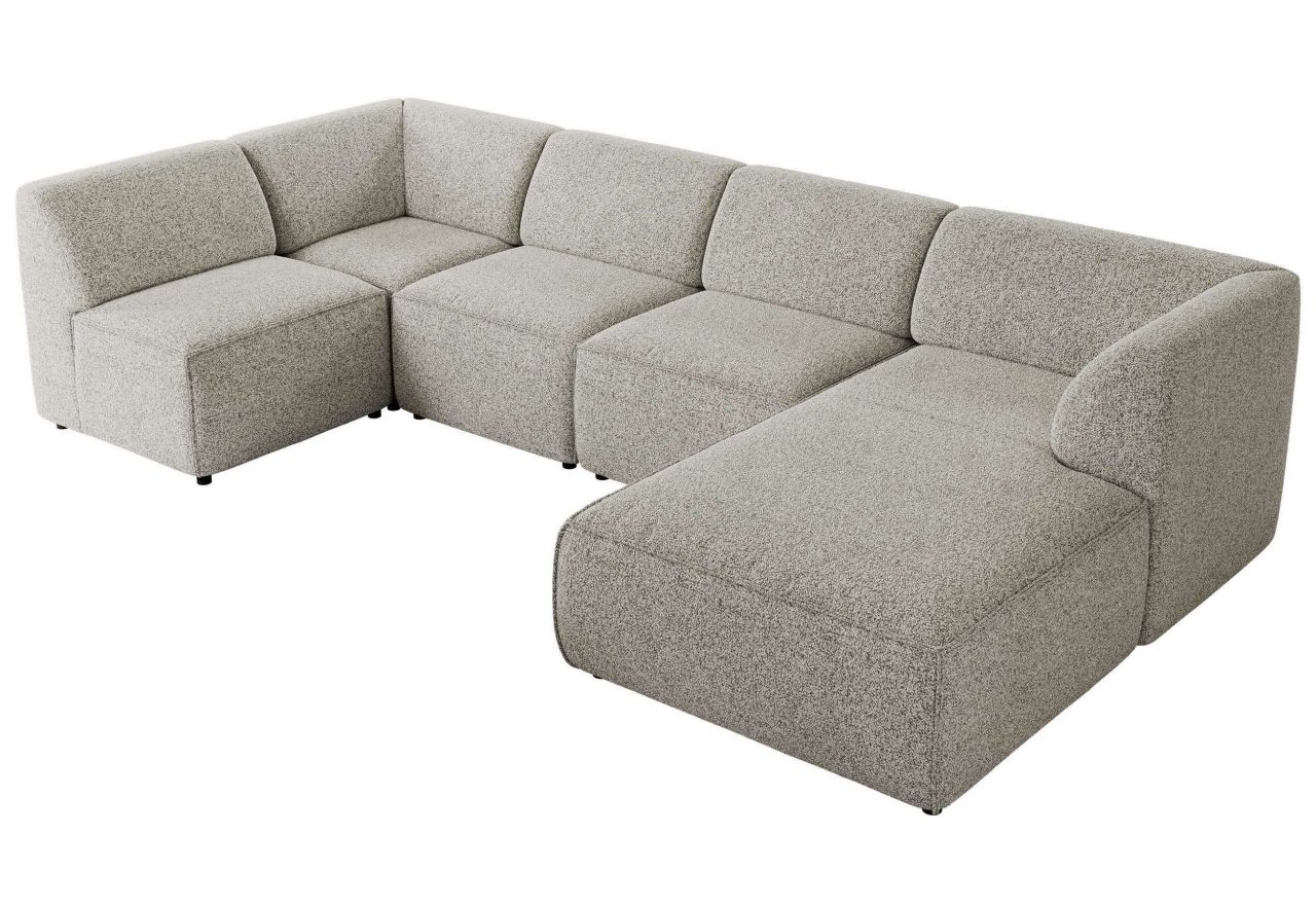 Narożnik MODARO U 6M - strona prawa - jasnoszary, struktura