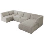 Narożnik MODARO U 6M - strona prawa - jasnoszary, struktura