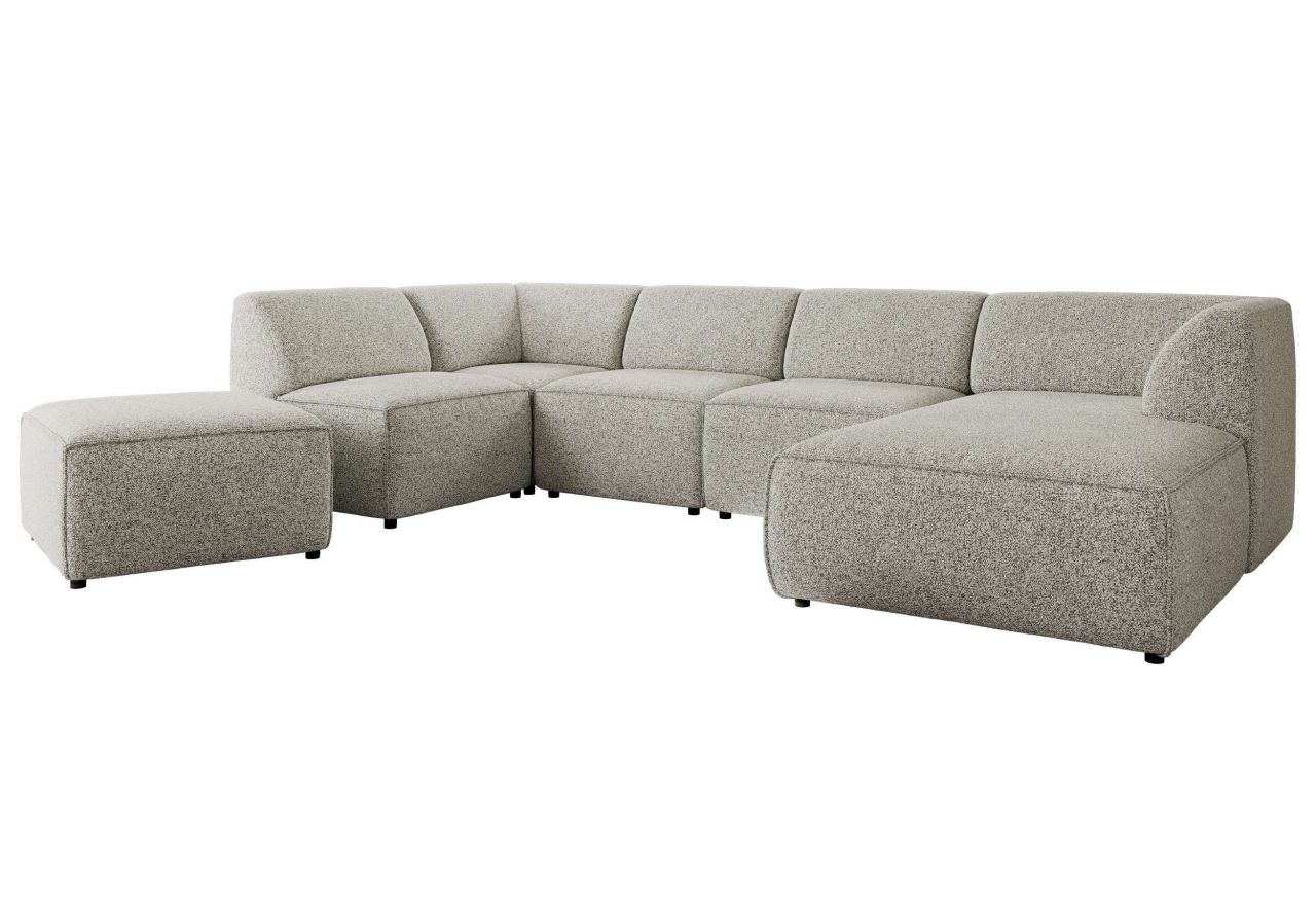 Narożnik MODARO U 6M - strona prawa - jasnoszary, struktura