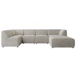 Narożnik MODARO U 6M - strona prawa - jasnoszary, struktura