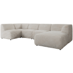 Narożnik MODARO U 6M - strona prawa - beżowy, sztruks