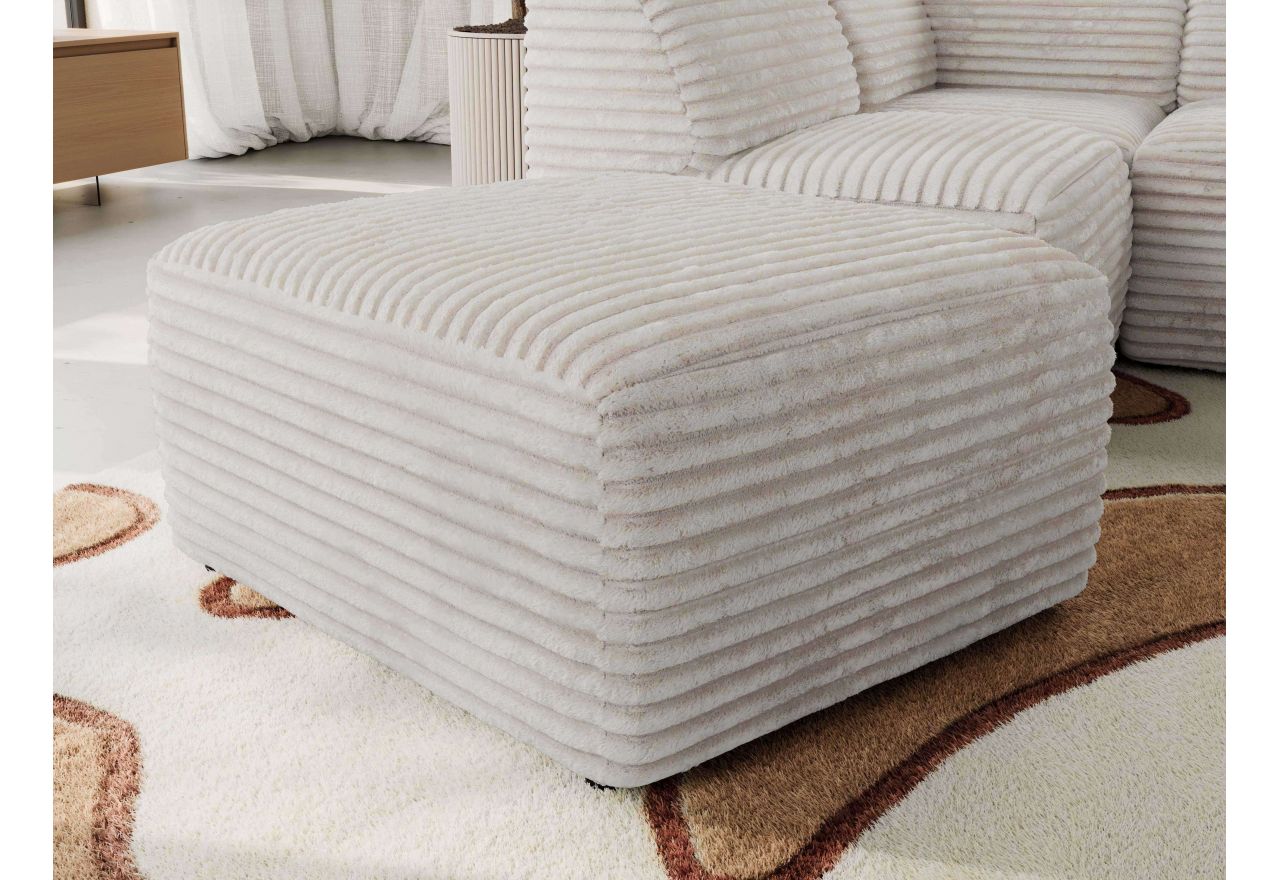 Narożnik MODARO U 6M - strona prawa - beżowy, sztruks