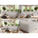 Narożnik MODARO U 6M - strona prawa - beżowy, sztruks