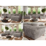 Narożnik MODARO U 6M - strona prawa - jasnobrązowy, sztruks