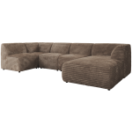 Narożnik MODARO U 6M - strona prawa - brązowy, sztruks