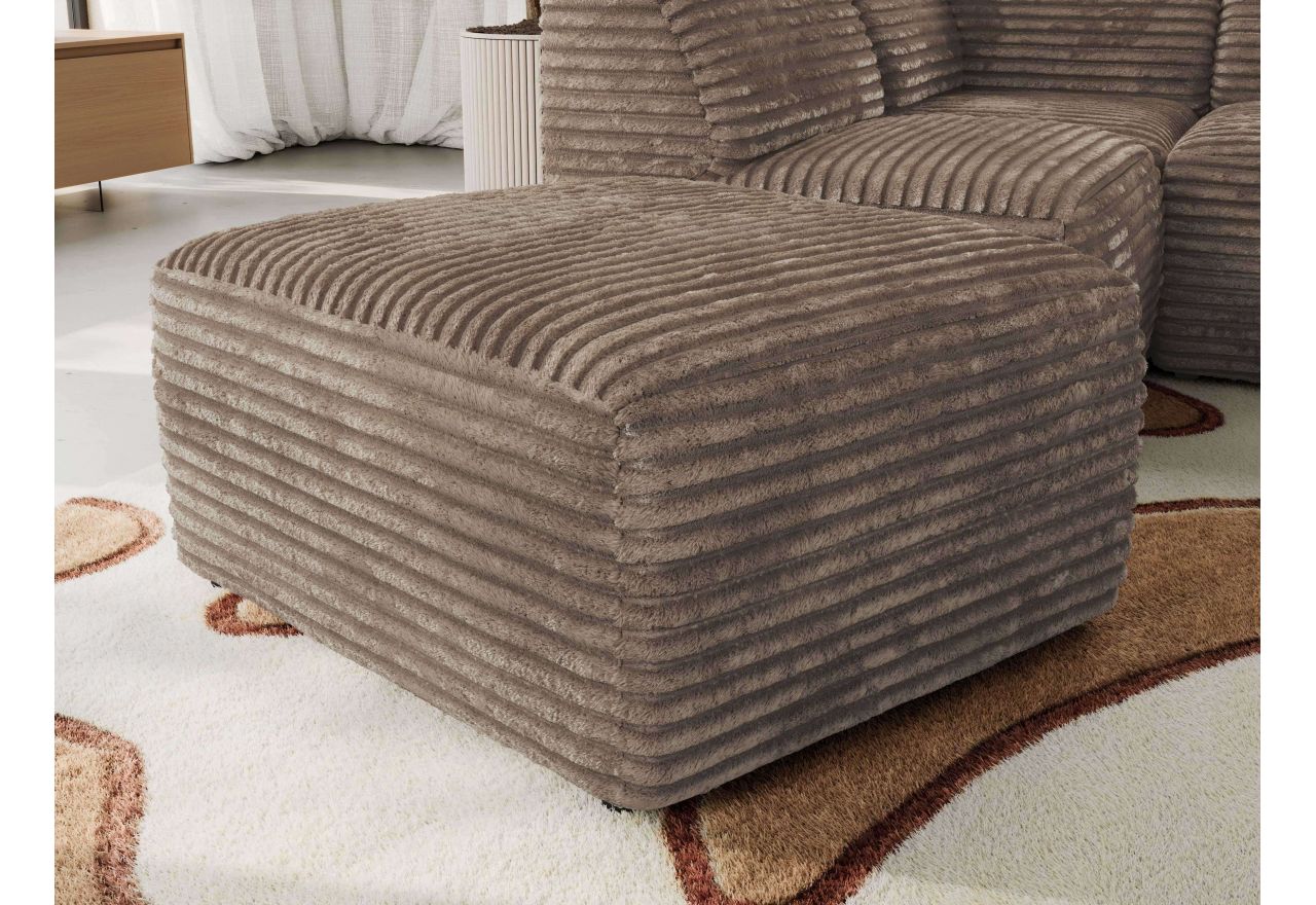 Narożnik MODARO U 6M - strona prawa - brązowy, sztruks