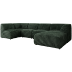 Narożnik MODARO U 6M - strona prawa - ciemnozielony, sztruks