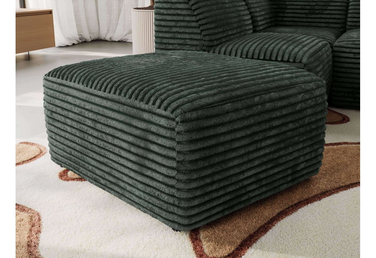 Narożnik MODARO U 6M - strona prawa - ciemnozielony, sztruks