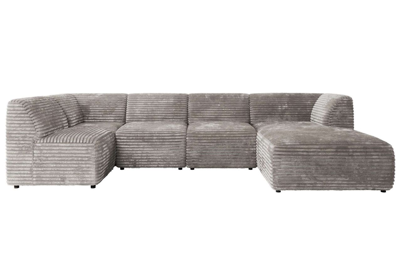 Narożnik MODARO U 6M - strona prawa - jasnoszary, sztruks