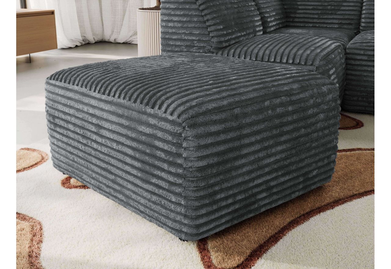 Narożnik MODARO U 6M - strona prawa - szary, sztruks