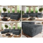 Narożnik MODARO U 6M - strona prawa - szary, sztruks