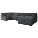 Narożnik MODARO U 6M - strona prawa - szary, sztruks