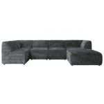 Narożnik MODARO U 6M - strona prawa - szary, sztruks