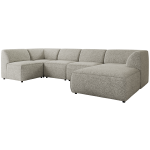 Narożnik MODARO U 6M - strona prawa - jasnoszary, struktura