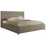 Łóżko tapicerowane LARINO CLASSIC 140x200 - materac multipocket - szary, struktura