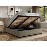 Łóżko tapicerowane LARINO CLASSIC 180x200 - materac multipocket - szary, struktura