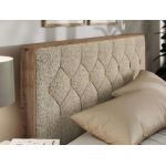 Łóżko tapicerowane LARINO CLASSIC 180x200 - ciemnobeżowy, struktura