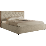 Łóżko tapicerowane LARINO CLASSIC 180x200 - materac pocket - ciemnobeżowy, struktura