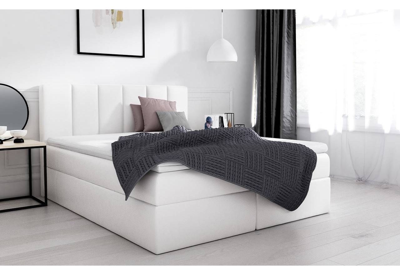 Łóżko kontynentalne podwójne w nowoczesnym stylu do sypialni - ROSA / Madryt 920