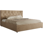 Łóżko tapicerowane LARINO CLASSIC 180x200 - materac multipocket - beżowy, plusz
