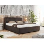 Łóżko tapicerowane PAVO CLASSIC 180x200 - brązowy, welwet